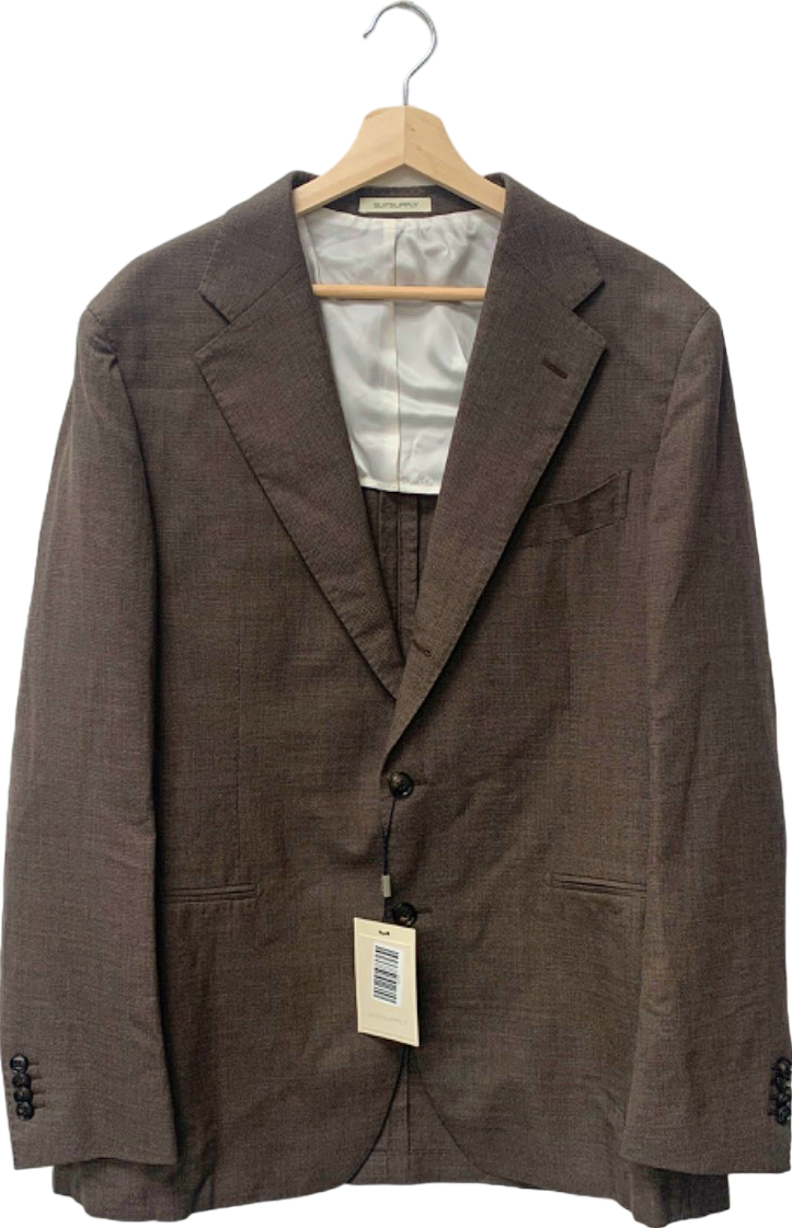 Suitsupply Taupe Havana Jetted Slim Fit Blazer EU 56 UK 46" CHEST