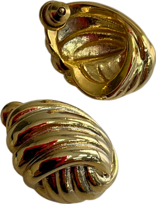 Orelia Metallic Statement Oval Woven Stud Earrings One Size