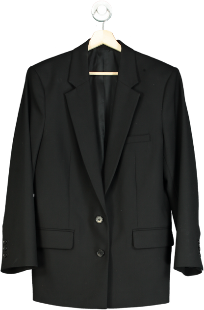 & Other Stories Black Wool Blend Blazer UK 6