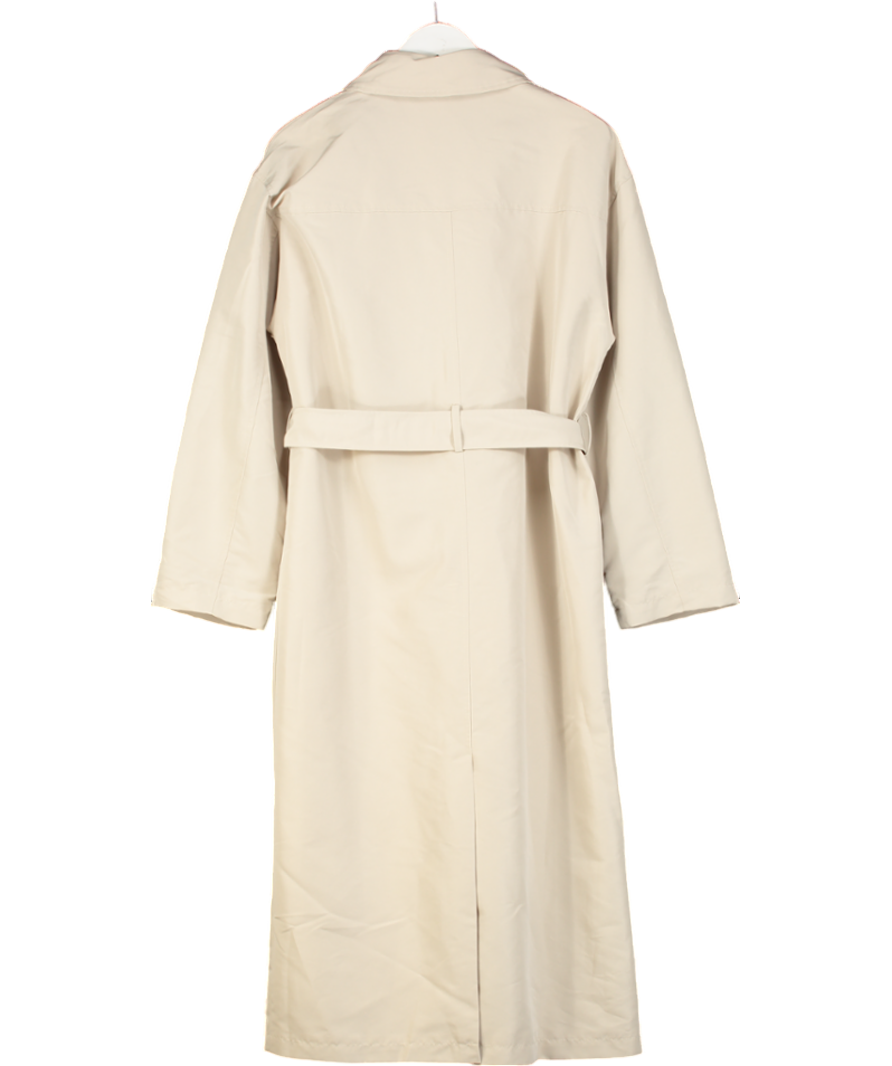 White Fox Beige Keep A Secret Trench Coat UK S/M