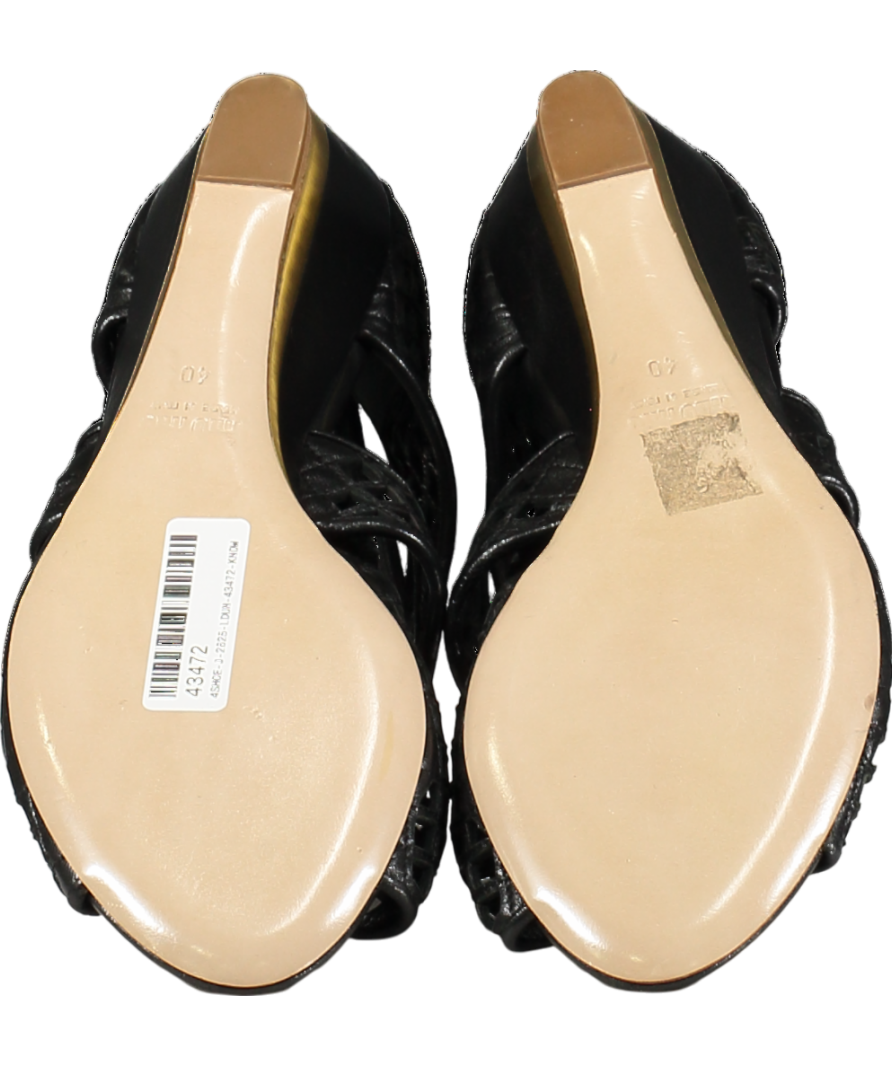 Miu Miu Black Caged Gladiator Wedge Flat Sandals. UK 7 EU 40 👠