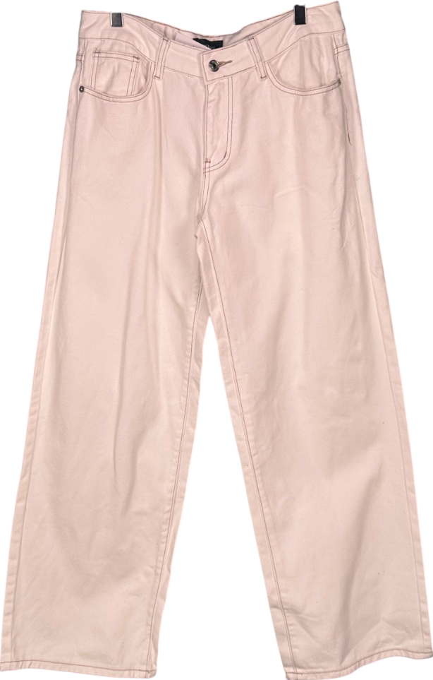 White Fox White Straight Leg Jeans UK M