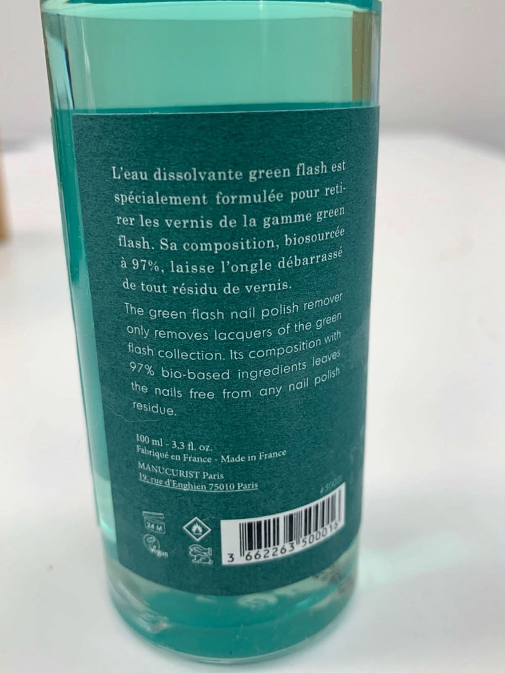 Manucurist Green Flash Nail Polish Remover and LED Gel Nail Lacquer Top and Base Coat Kit  100 ml