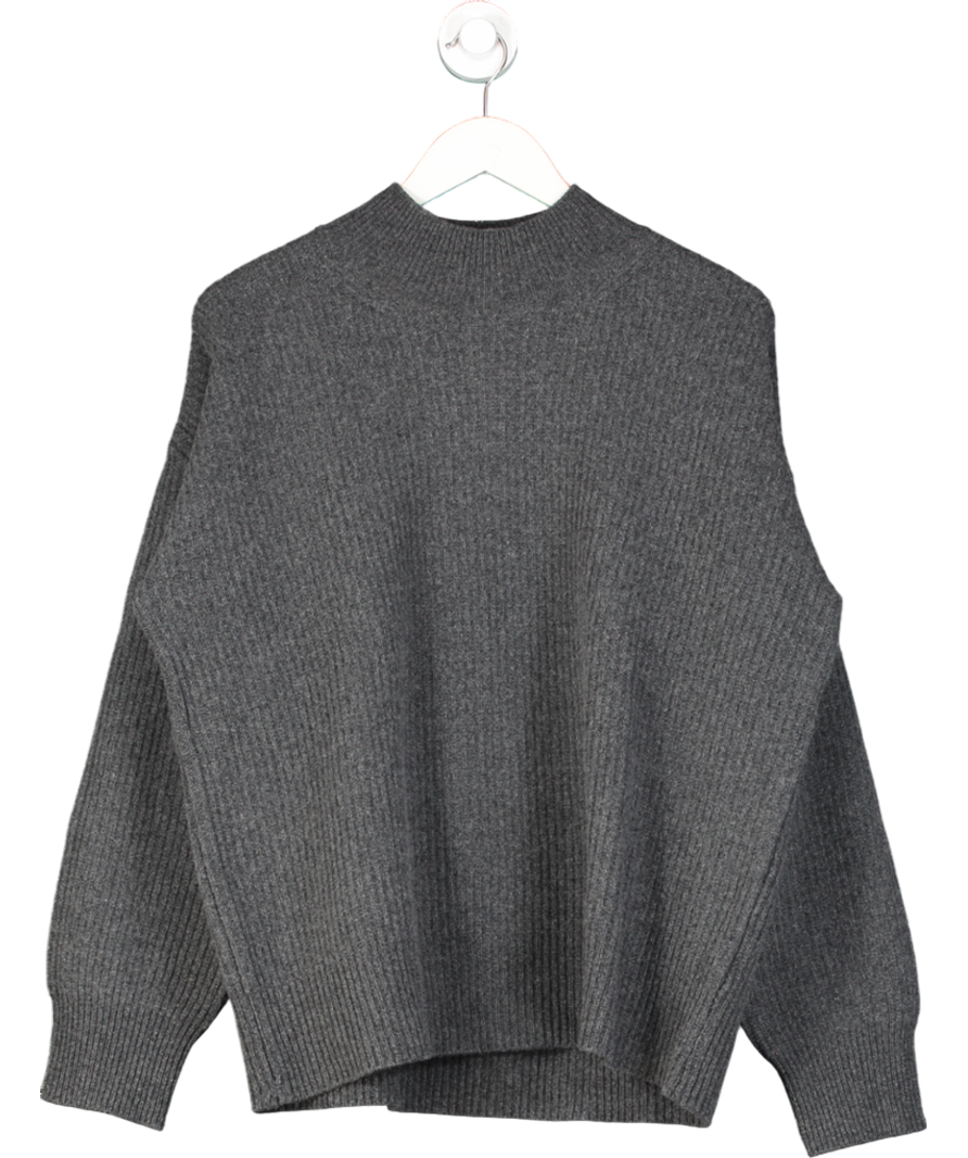 Asket Grey The Mock Neck Sweater UK L