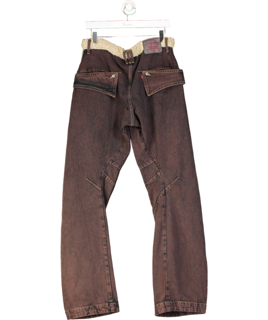 LEVI'S X Kiko Kostadinov Brown Paneled Jeans L34 W30