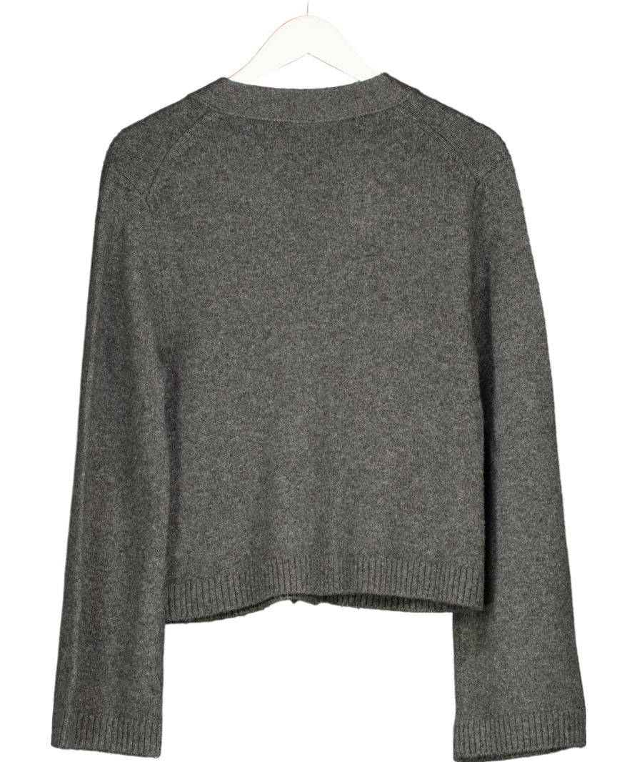 Arket Grey 100% Wool Cardigan UK S