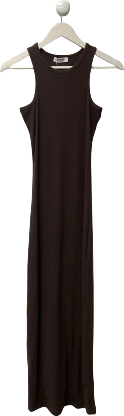 4th & Reckless Brown Emel Jersey Midaxi Dress UK 6