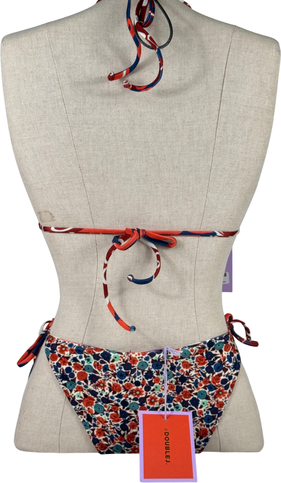 LA DOUBLEJ Multicoloured 2-piece Moonflower Reversible Bikini Set UK M