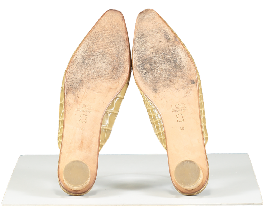 LoQ Brown Carmen Crocodile Effect Mules UK 6 EU 39 👠
