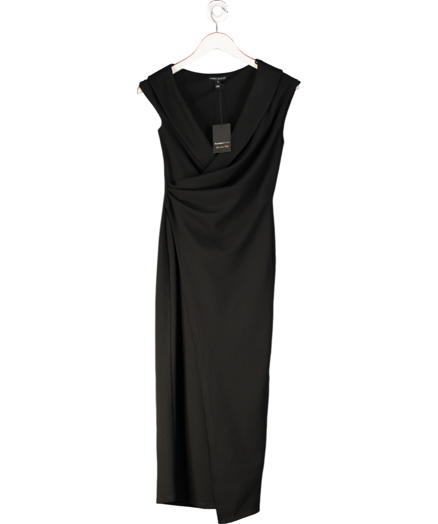 River Island Black V Neck Wrap Dress UK 6