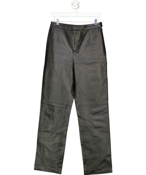 CLIO Leather Luxury Real Leather Trousers Clio Black Trousers UK 8