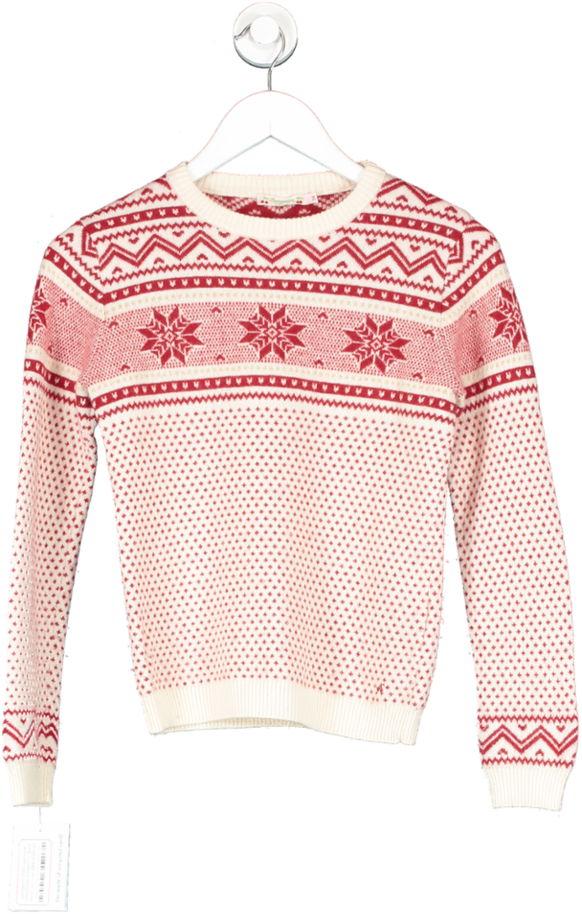 Bonpoint Red Cashmere Christmas Jumper 14 Years