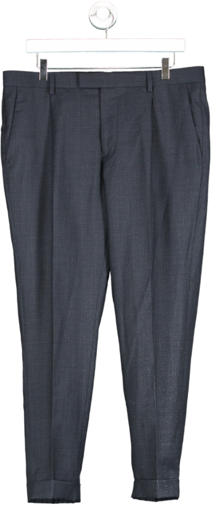 M&S Autograph Blue Suit Trousers W34