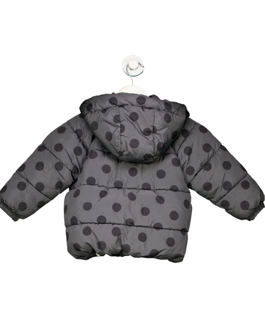 ZARA Grey Polka Dot Puffer Coat 4 Years