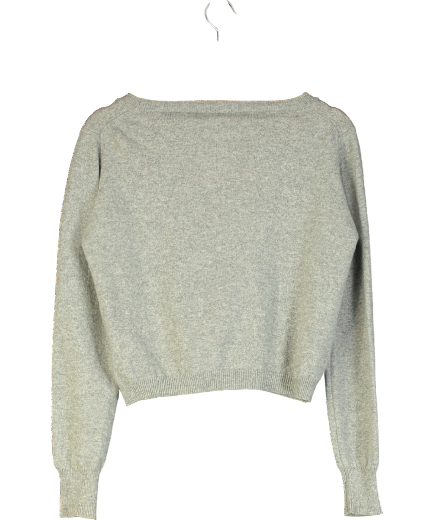 Brandy Melville Knitted Cardigan In Grey Marl UK S