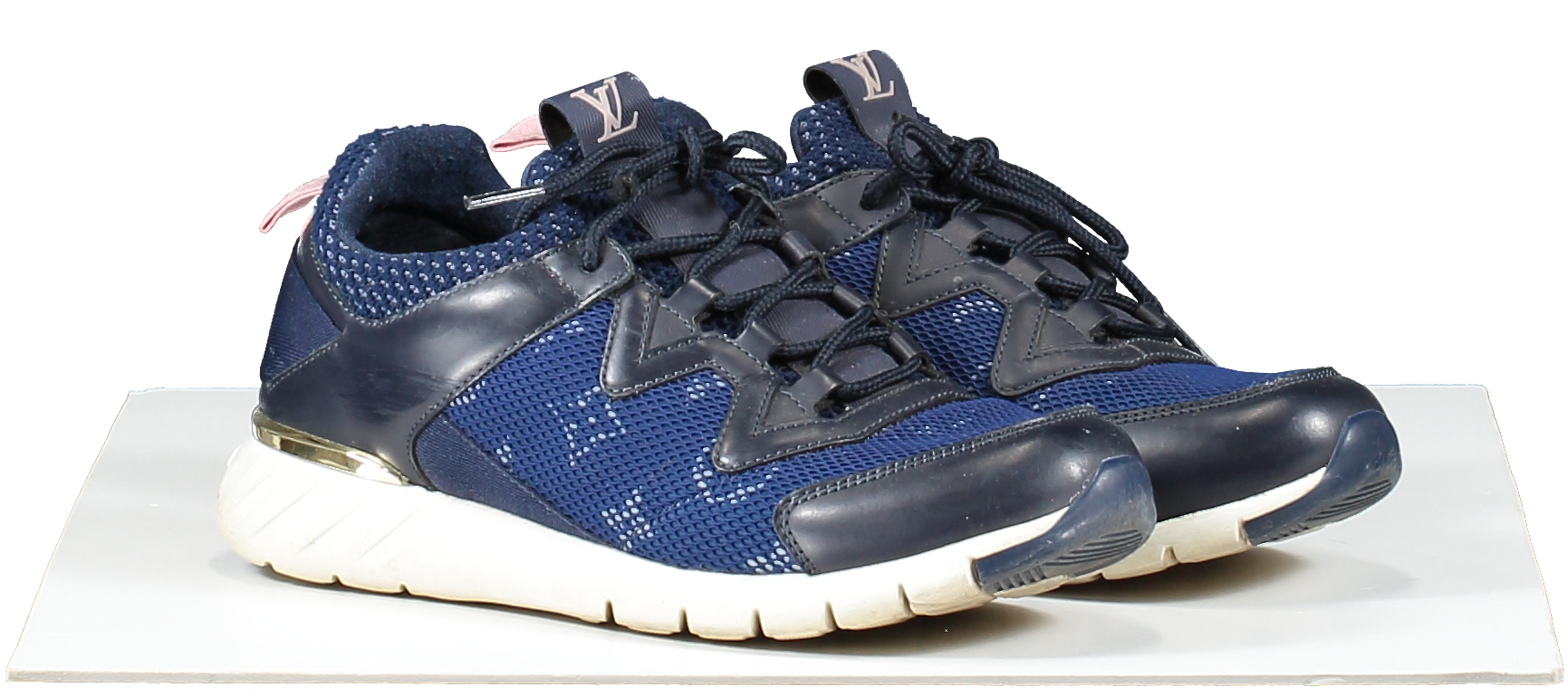 Louis Vuitton Blue LV Aftergame Logo Trainers UK 3 EU 36 👠