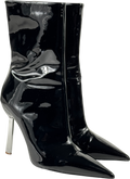 LAMARA LONDON Berkeley Sq Sculptural Heel Boots - Black Patent UK 6 EU 39 👠