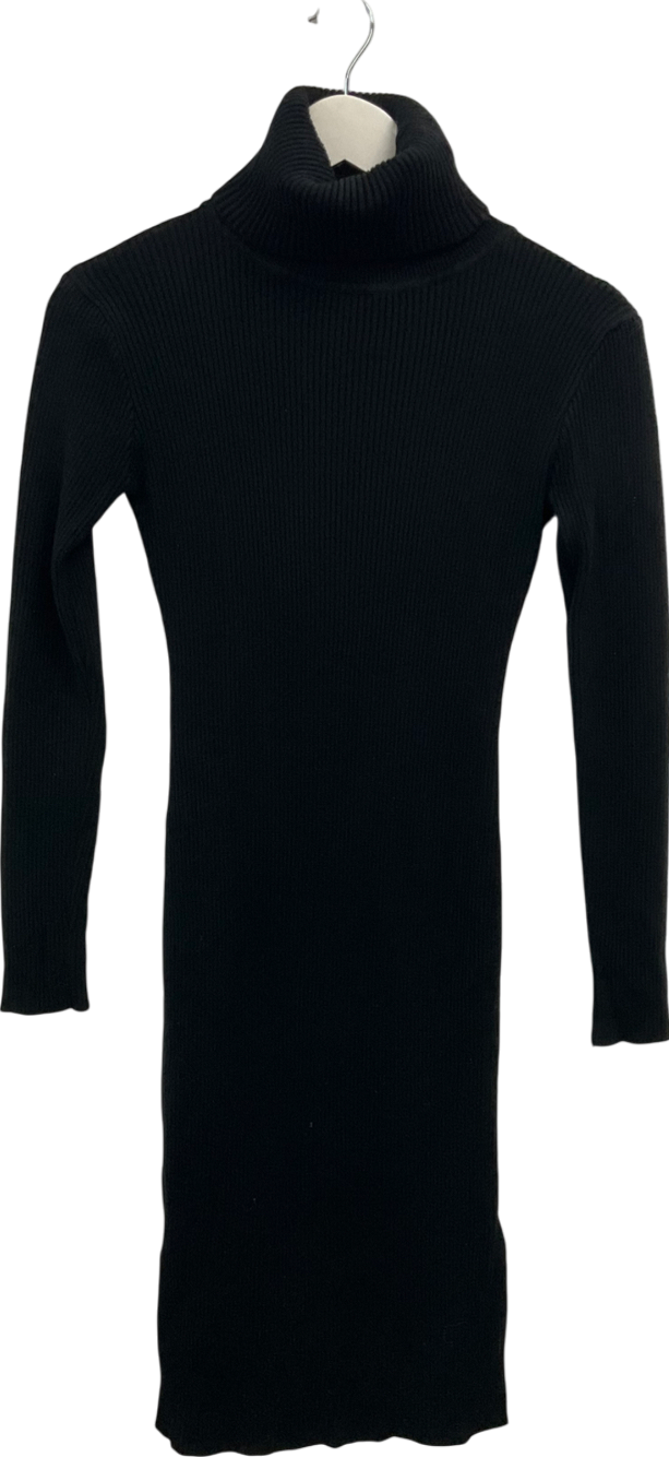 Style Addict Black Knit Midi Dress UK S