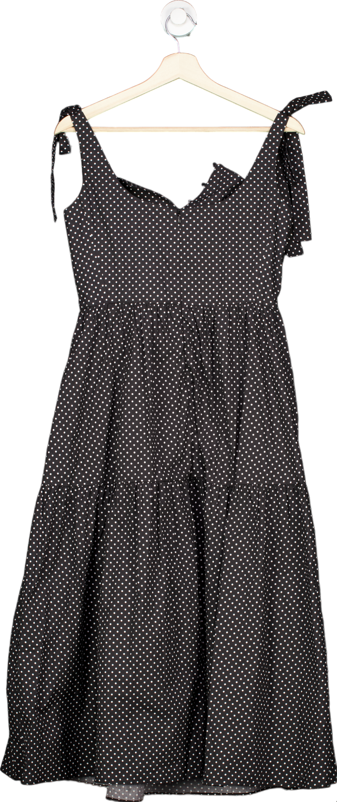 Fabrique Elizabeth Morling Black Polka Dot Dress UK S