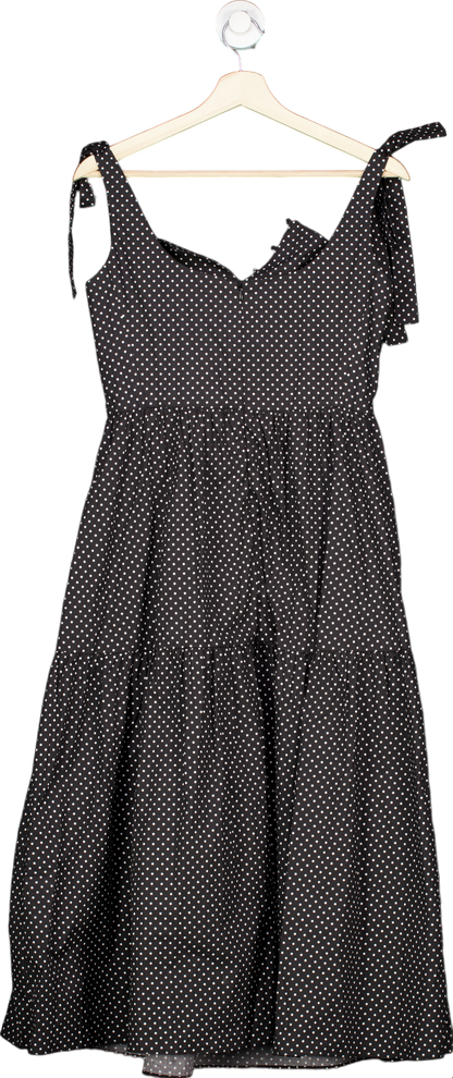 Fabrique Elizabeth Morling Black Polka Dot Dress UK S