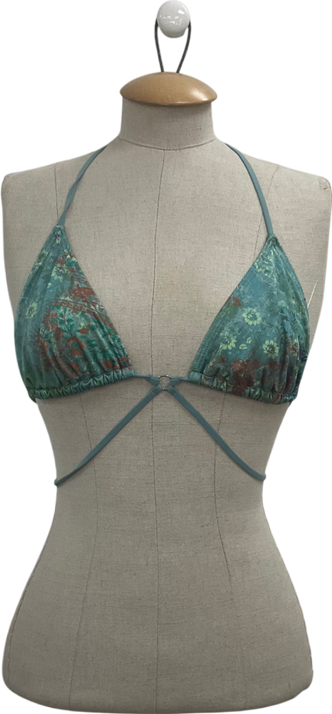 Urban Outfitters Blue Out From Under Floral Teya Bikini Top UK M