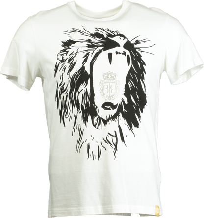 Billionaire White Lion Print T-Shirt UK S