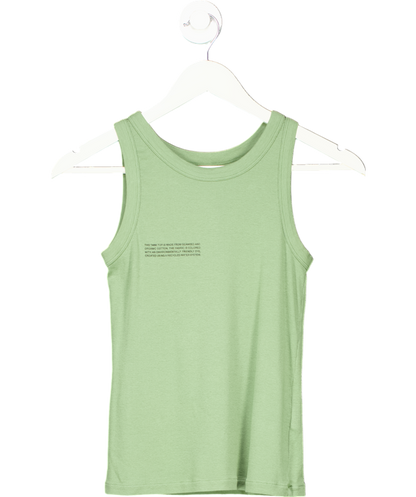 PANGAIA Green Lightweight Rib Tank Top UK S