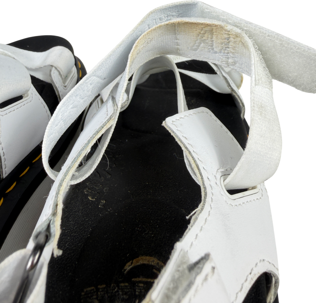 Dr Martens White Kimber Logo Webbing Strap Sandals UK 6 EU 39 👠