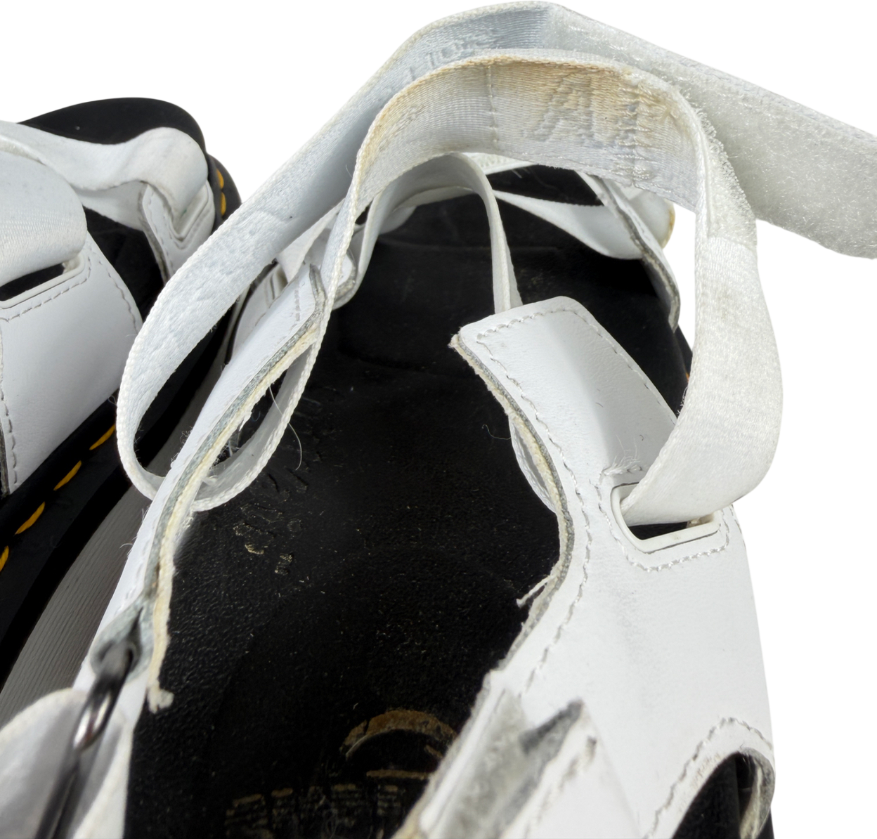 Dr Martens White Kimber Logo Webbing Strap Sandals UK 6 EU 39 👠