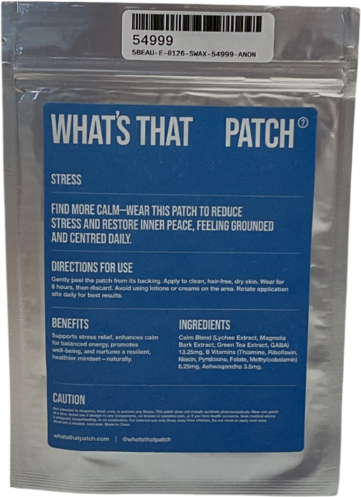 whatsthatpatch Stress Less Patches One size