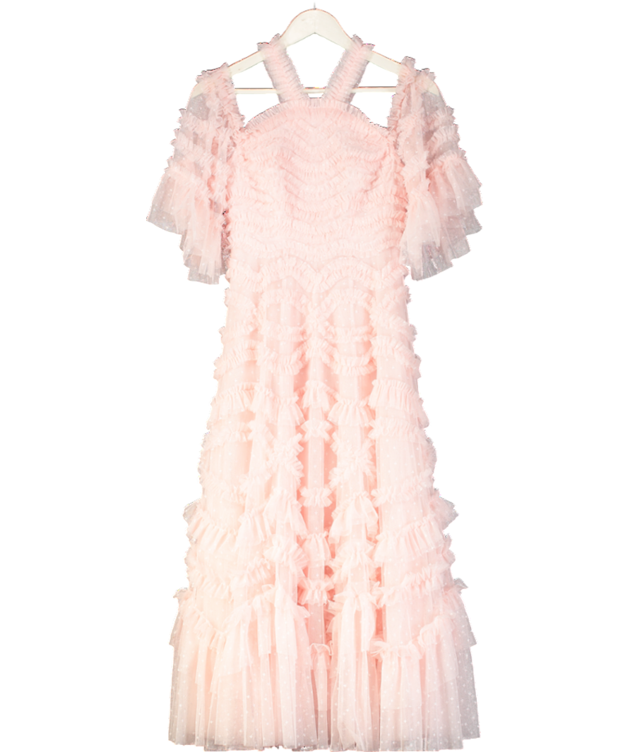 Needle & Thread Pink Bronte Off Shoulder Ballerina Dress UK 8