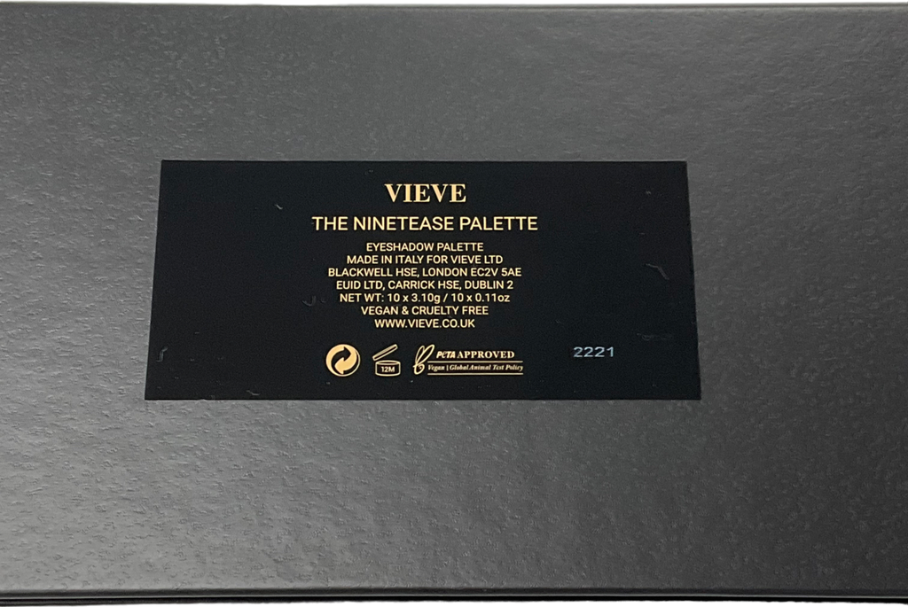 Vieve The Nimetease Eye Palette The Ninetease 10 shades