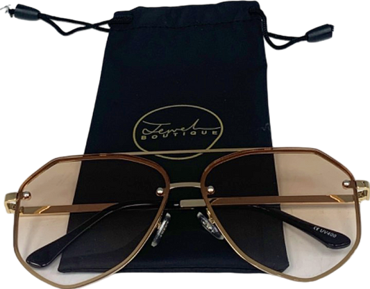 Trend Boutique Gold Aviator Sunglasses