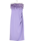 F.ILKK Purple Feather Midi Dress UK 10
