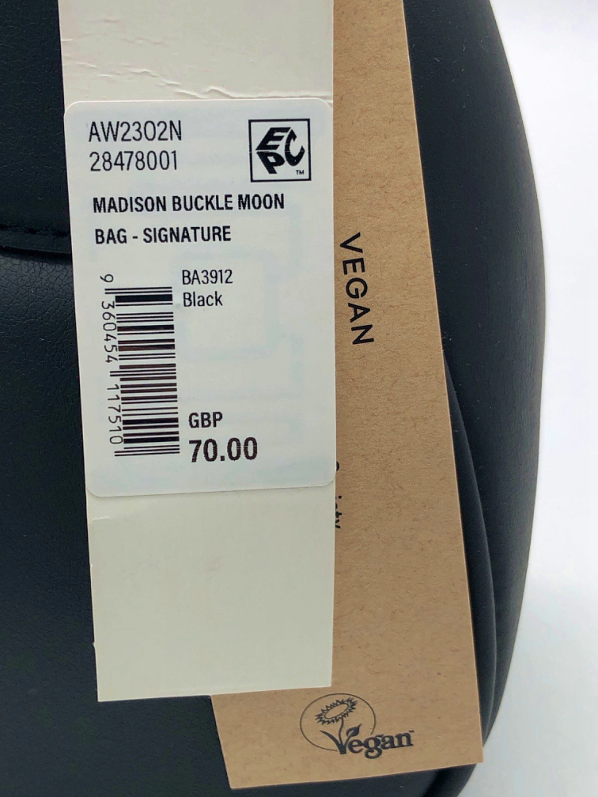 Forever New Black Madison Buckle Moon Bag