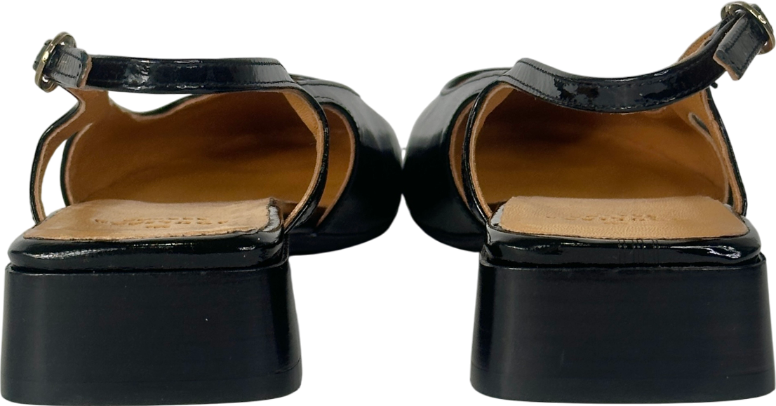 Sezane Black leather Livie Babies Mary Jane shoes UK 7 EU 40 👠