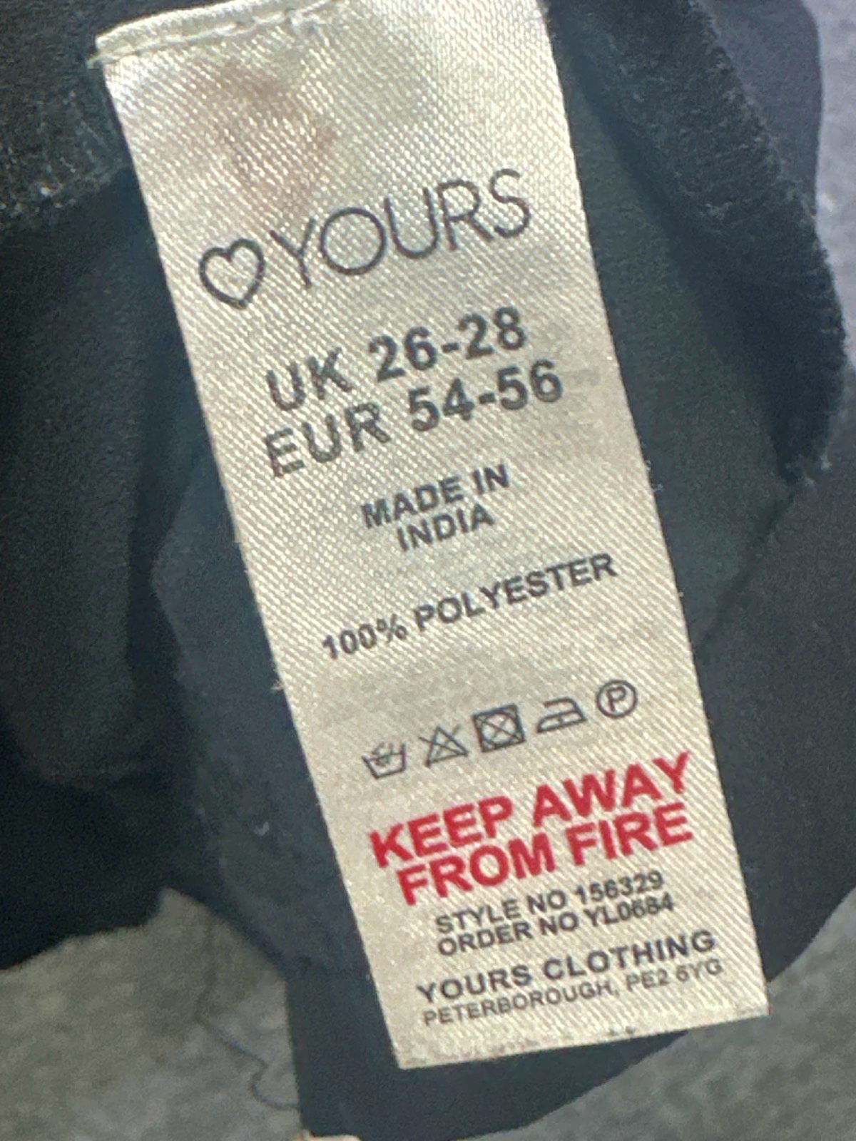 Yours Black Luxe Kimono UK 26-28