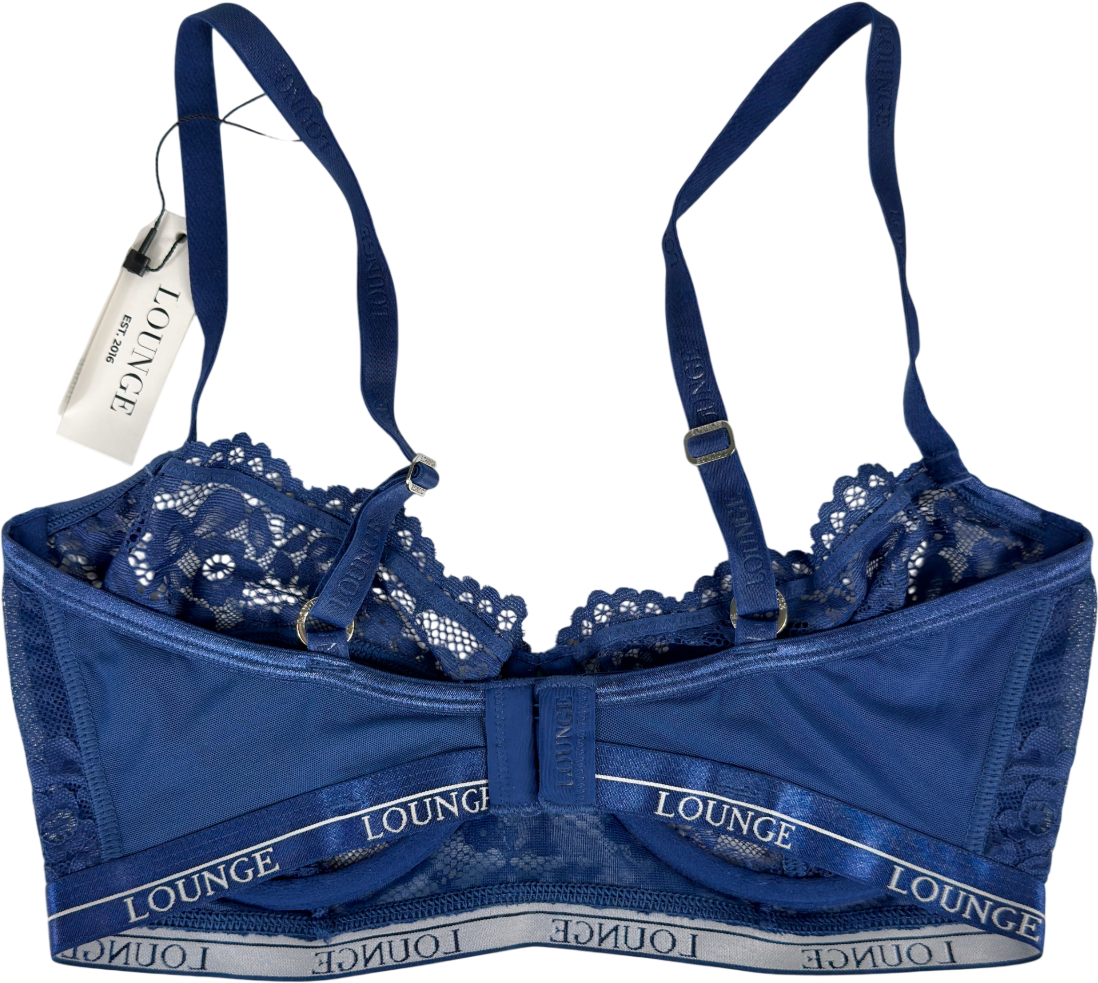 Lounge Underwear Blue Blossom Balcony Bra UK 32F