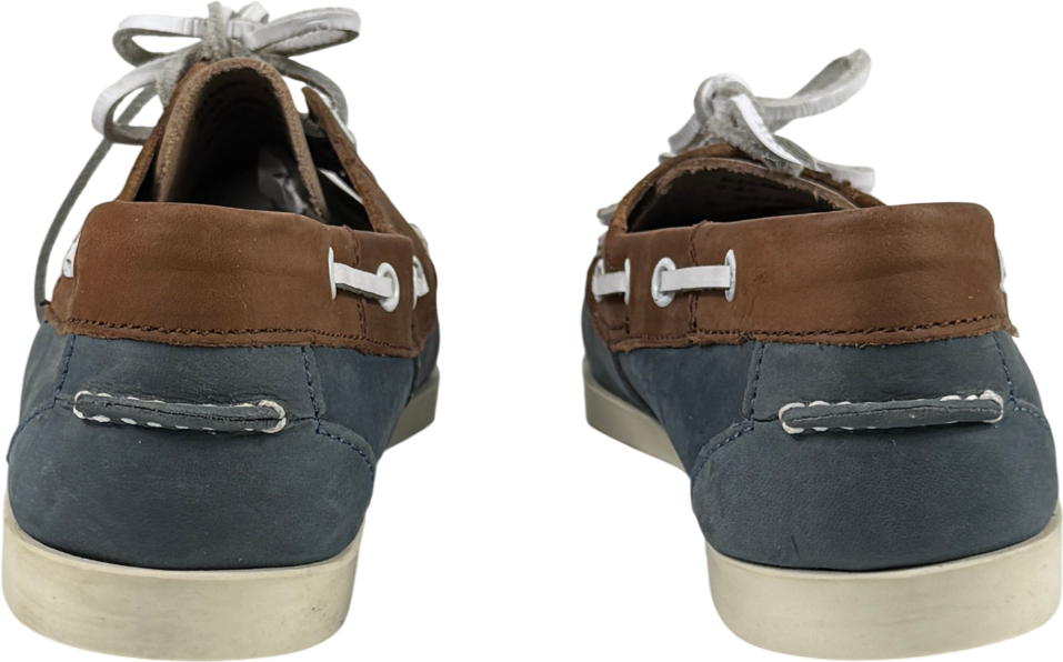 NEXT Blue Blue/brown/beige Leather Boat Deck Shoes UK 9 EU 43 👞