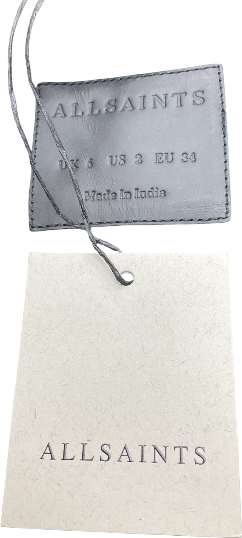 All Saints Black Sofi Relaxed Fit Leather Gilet UK 6