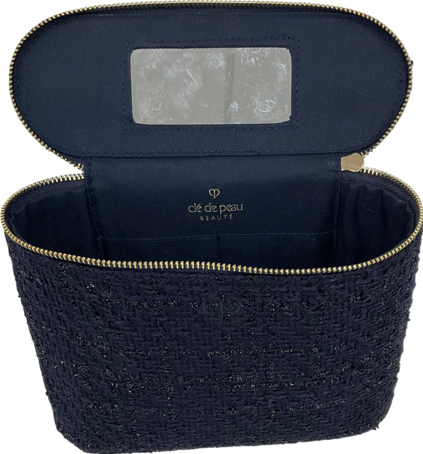 Clé de Peau Beauté Blue Tweed Make Up Bag