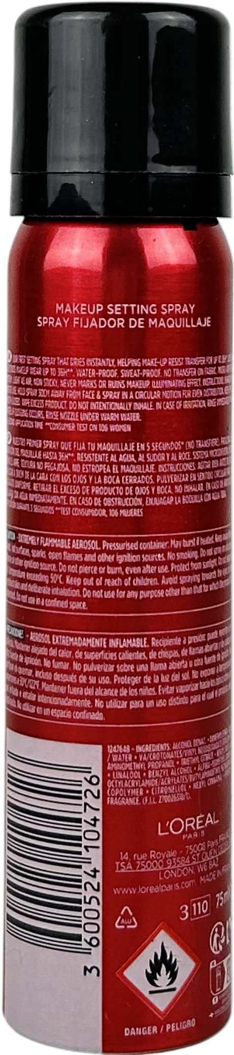 L'Oreal Infallible 3-second Setting Spray 75ml