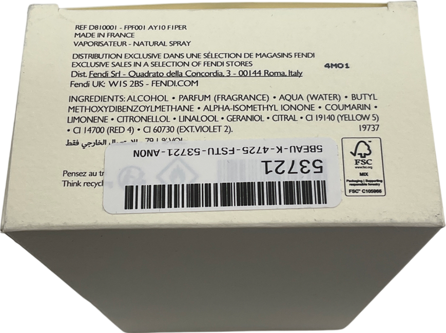 Fendi La Baguette Eau De Parfum 100ml