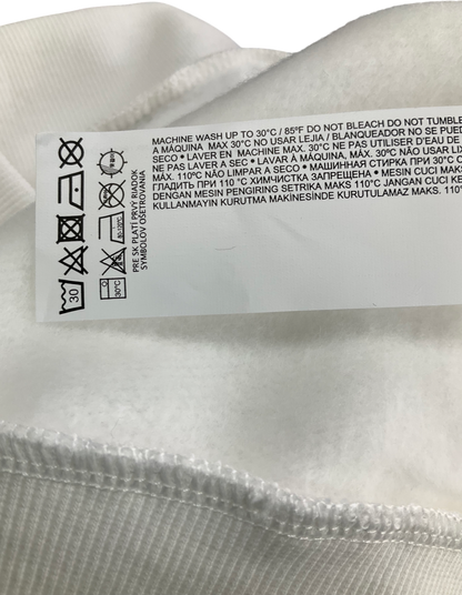 MANGO White "Living Life with No Regrets" Slogan Sweater UK XS/S