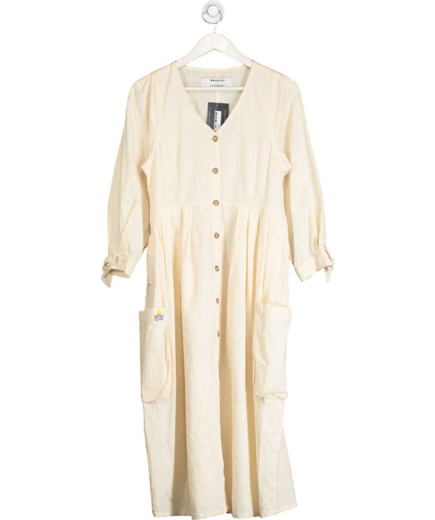 Whistles Cream Lf Markey Orlando Dress UK 10