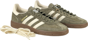 ADIDAS Handball Spezial Trainers Olive Green Strata / Off White / Gum UK 7 EU 40