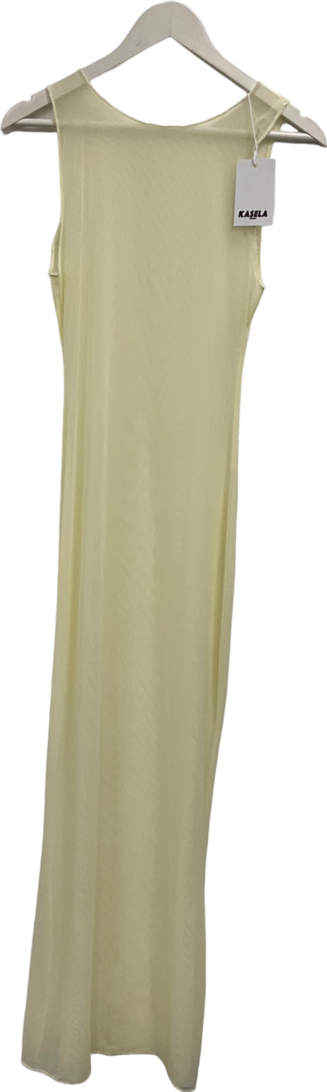 Kasela Mesh Maxi Dress In Cream One Size