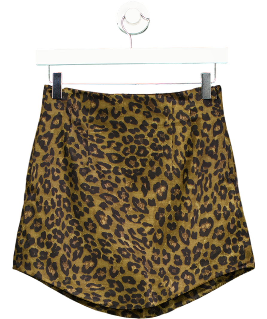 ZARA Brown Leopard Print Skirt UK 6