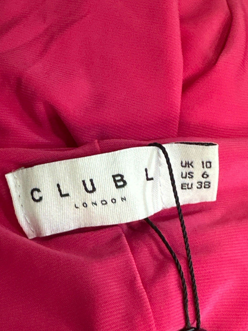 Club L Pink Goddess Halter Neck Flare Jumpsuit UK 10