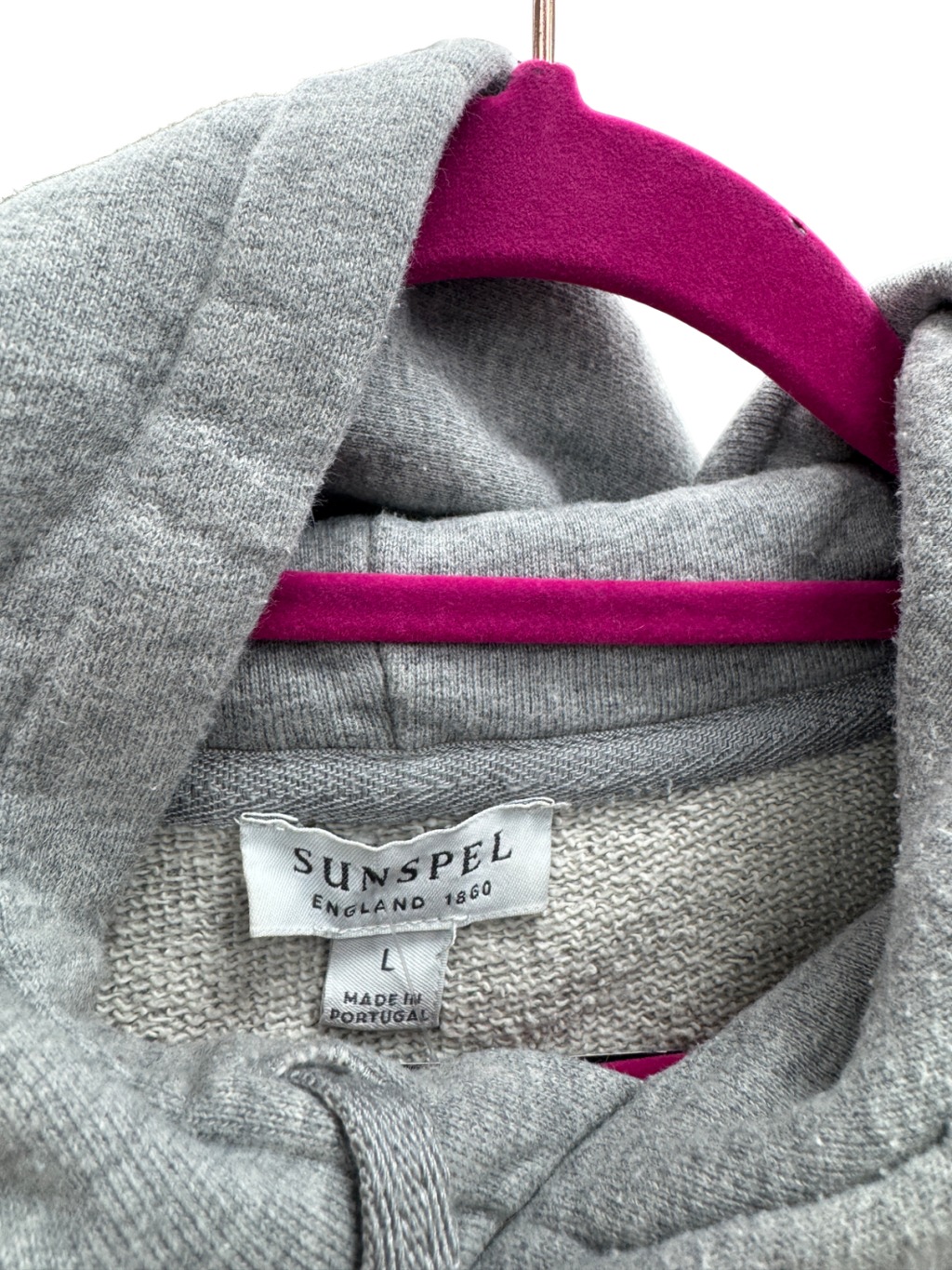 SUNSPEL Grey Loopback Hoodie UK L